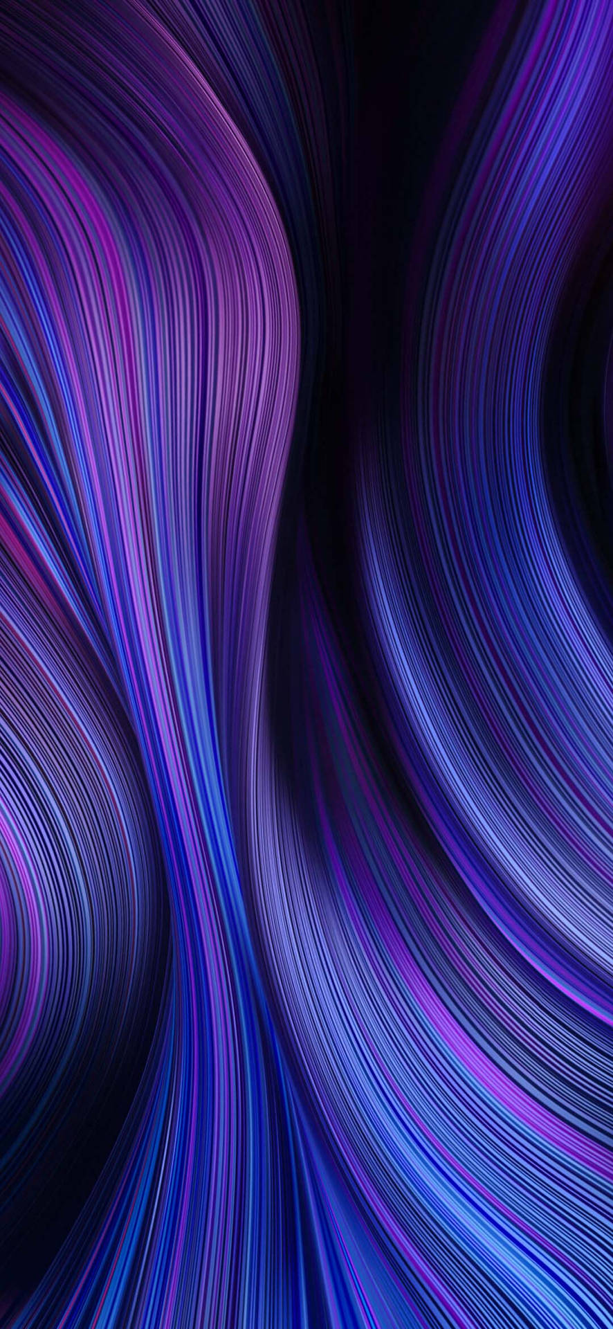 Redmi 9 Purple-blue Waves Abstract Wallpaper