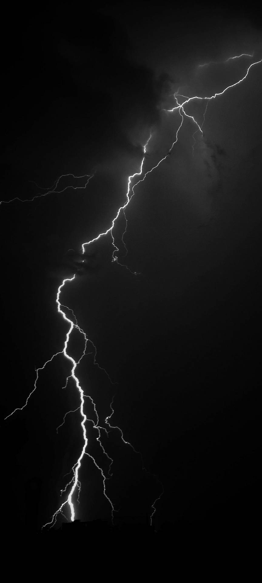 Redmi Note 10 Grayscale Lightning Bolt Wallpaper