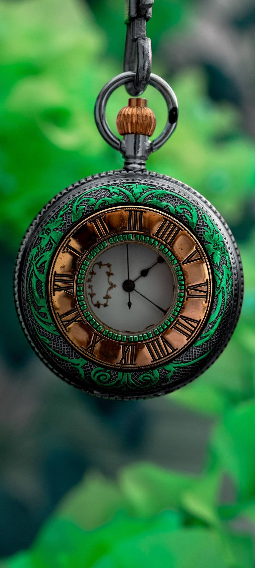 Redminote 10 Reloj De Bolsillo Verde. Fondo de pantalla