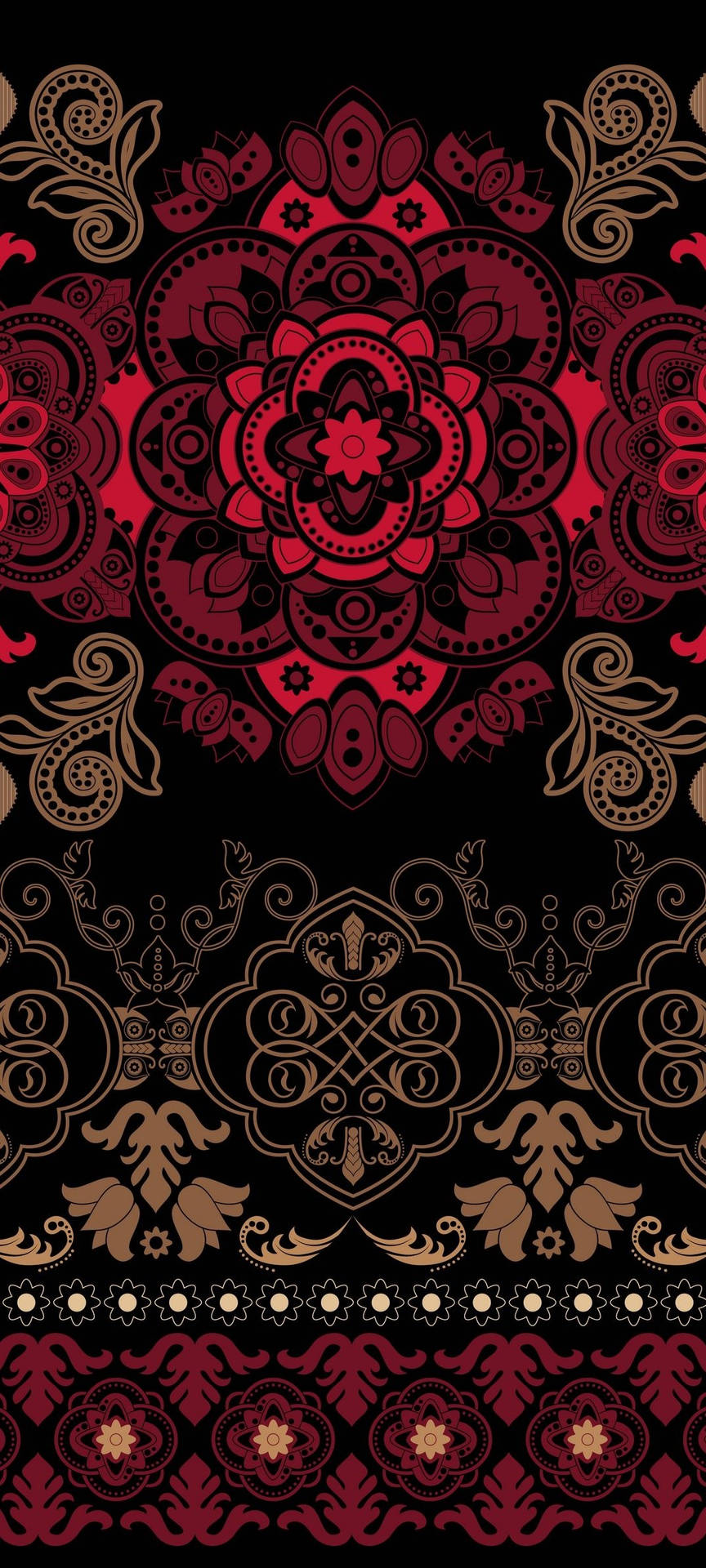 Redmi Note 10 Intricate Floral Pattern Wallpaper