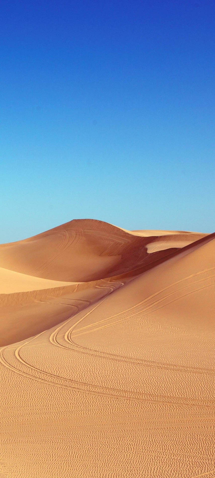 Redmi Note 10 spor på ørkensand. Wallpaper