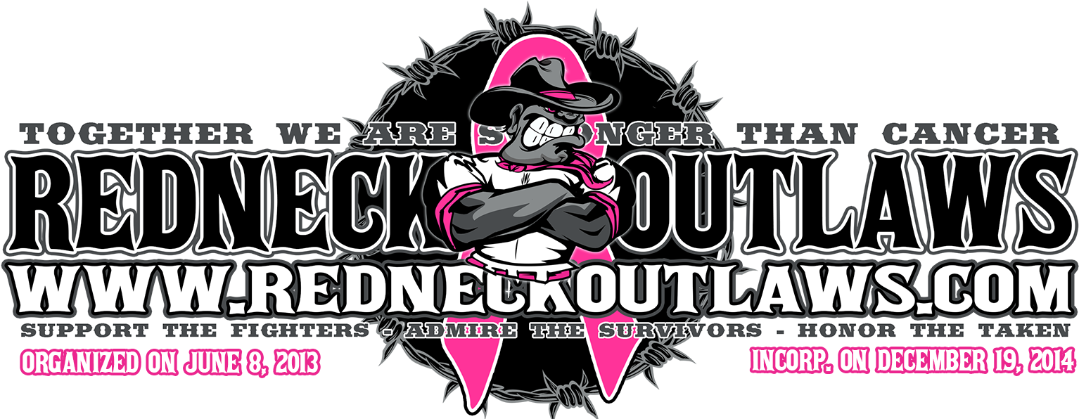 Redneck Outlaws Cancer Support Banner PNG