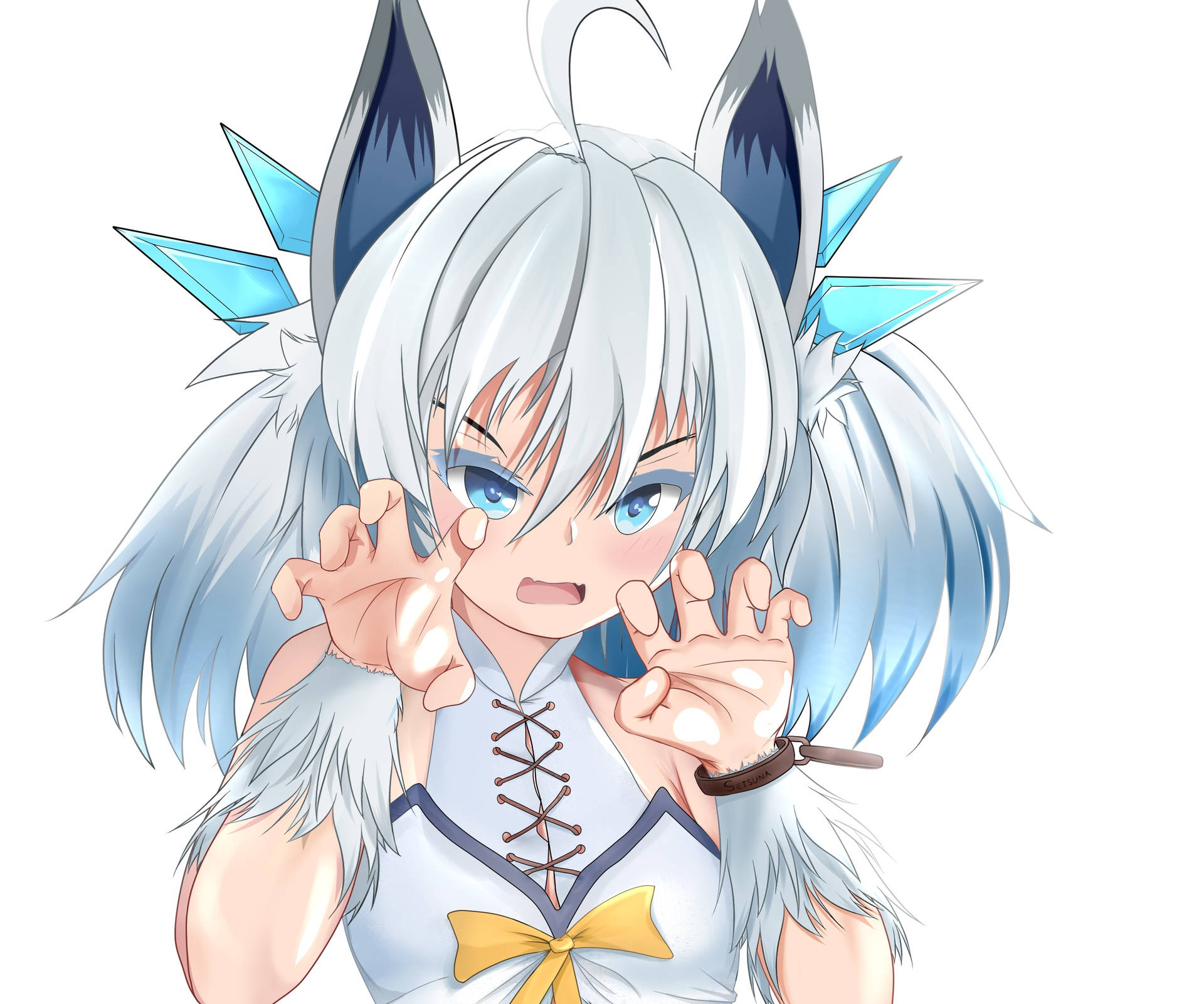 drawing of my anime ice wolf girl oc by lizzy4935 on DeviantArt