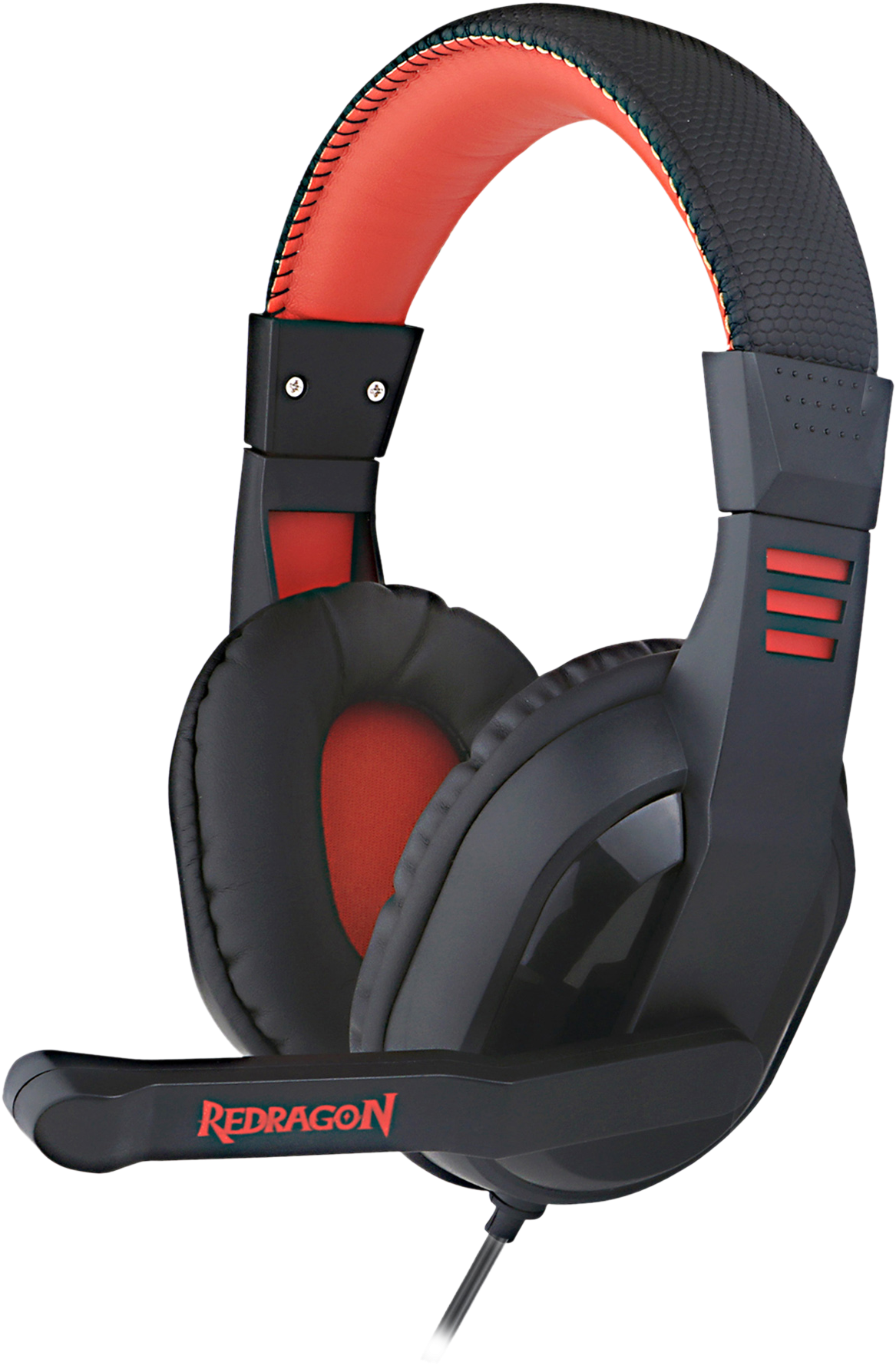 Redragon Black Red Gaming Headset PNG