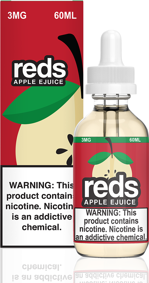Reds Apple E Juice Product Warning PNG