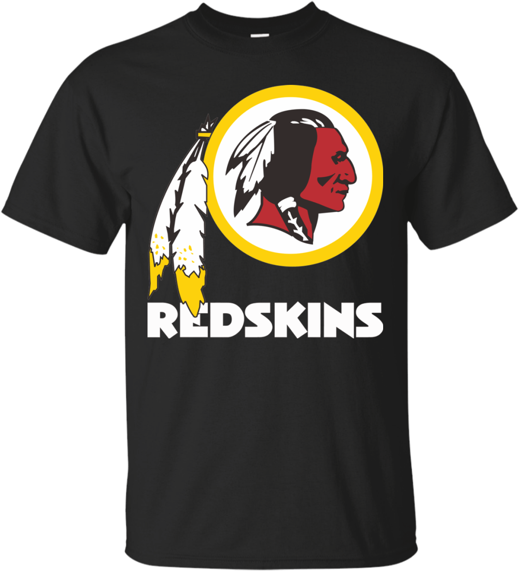 Redskins Logo Black Tshirt PNG