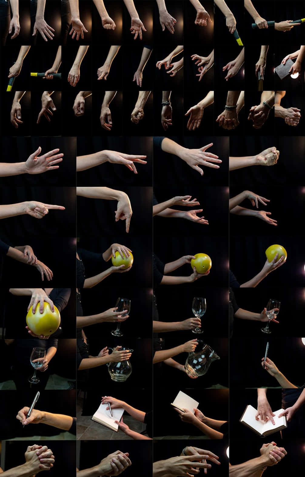 A Collage Of Hands