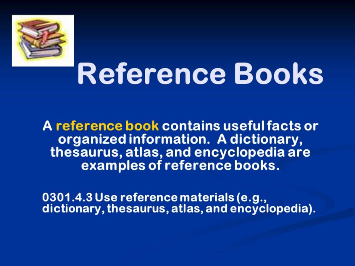A Reference Book Contains Useful Facts And Organized Information