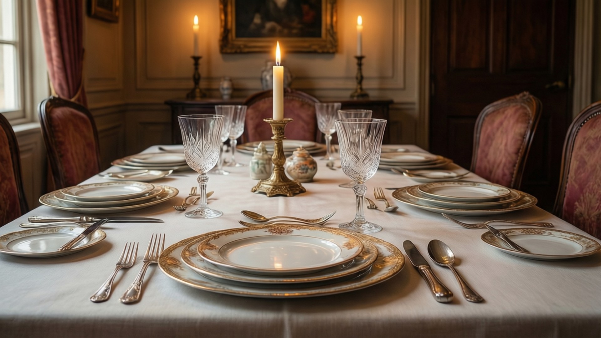 Mesa de Jantar Refinada Papéis de Parede
