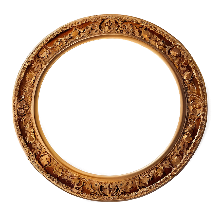 Refined Gold Circle Frame Png Ash64 PNG