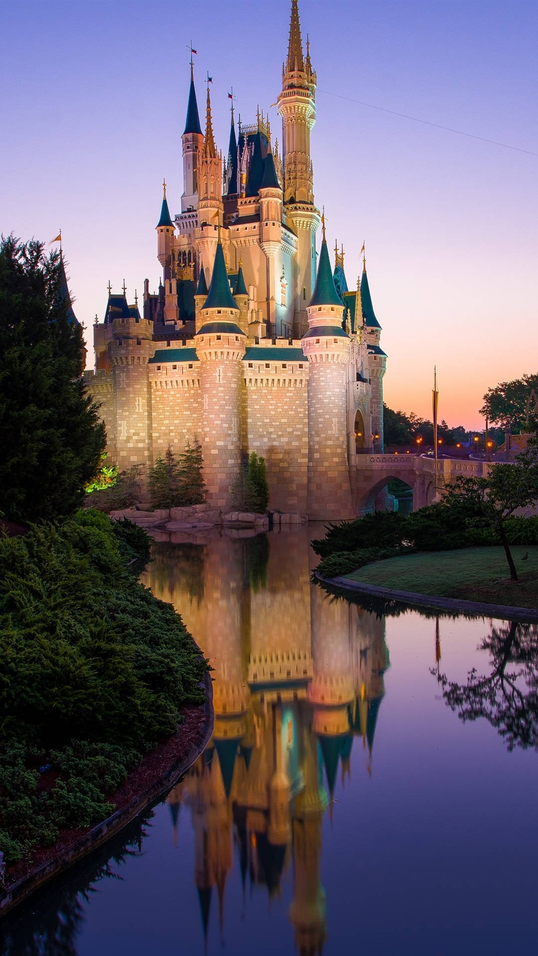Reflection Disney Castle Wallpaper