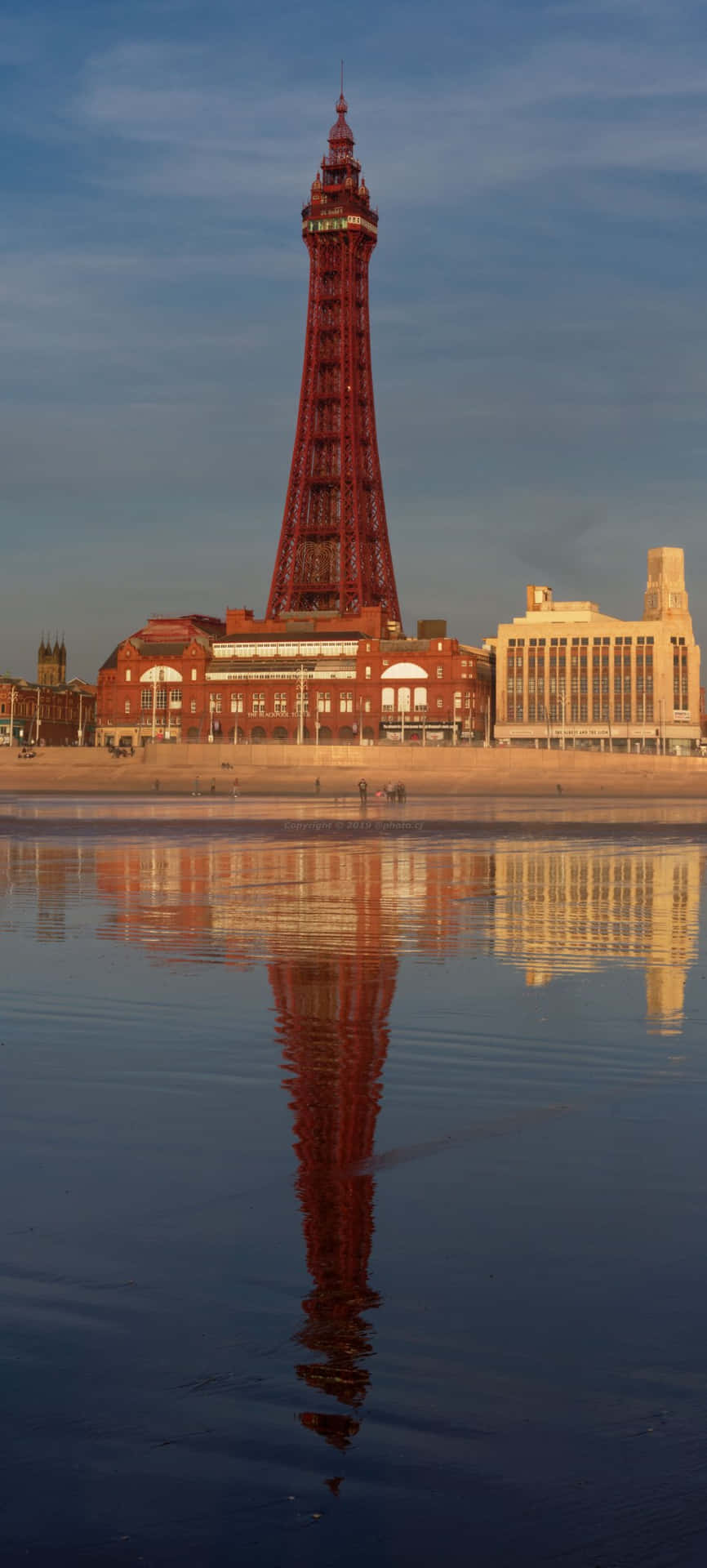 Spiegelungdes Blackpool Towers Wallpaper