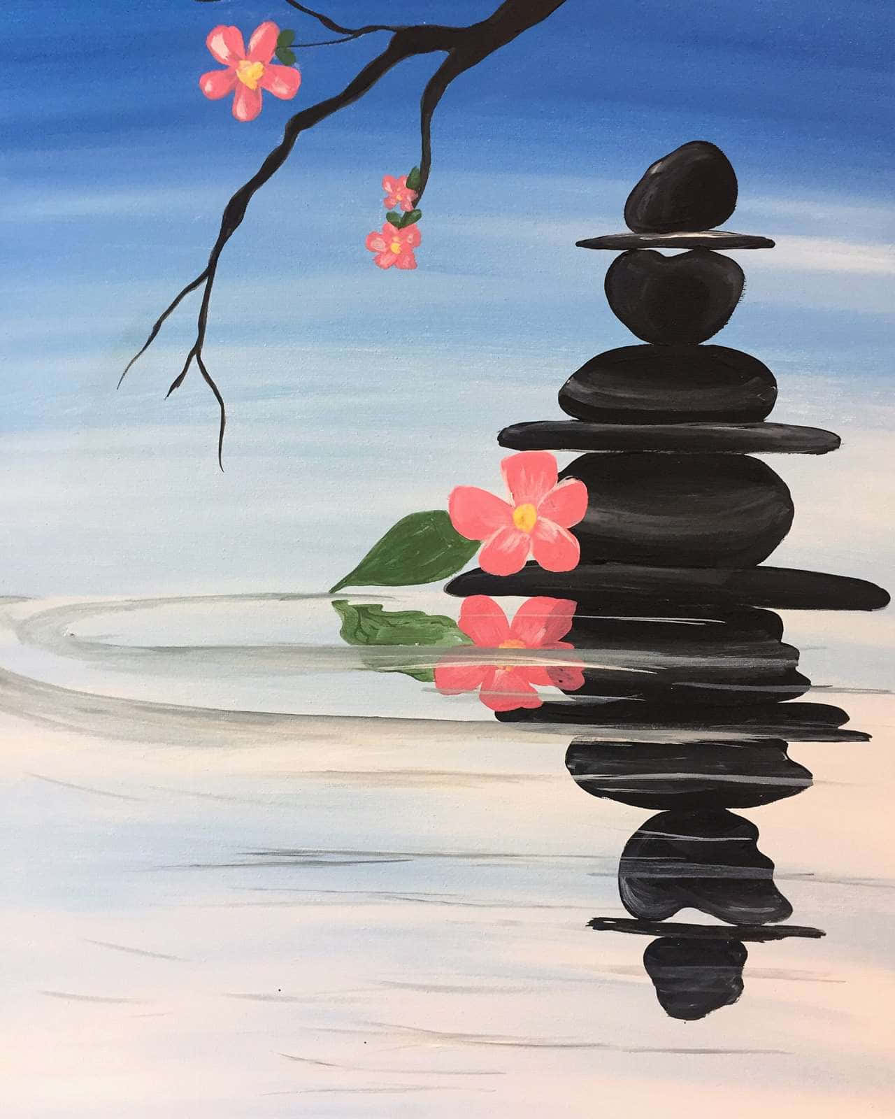 Stone Painting Reflection Picture