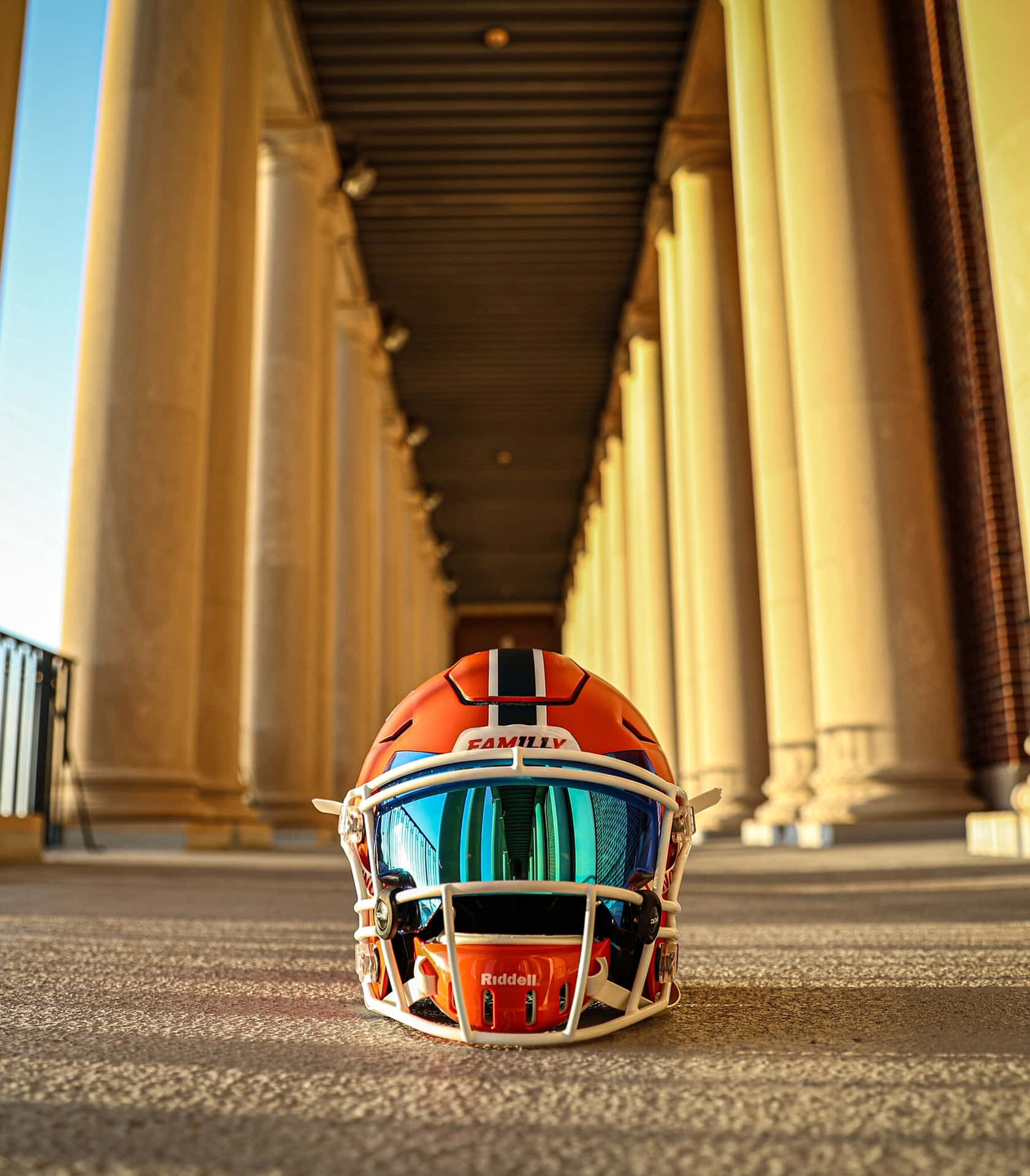 Reflective American Football Helmet Wallpaper