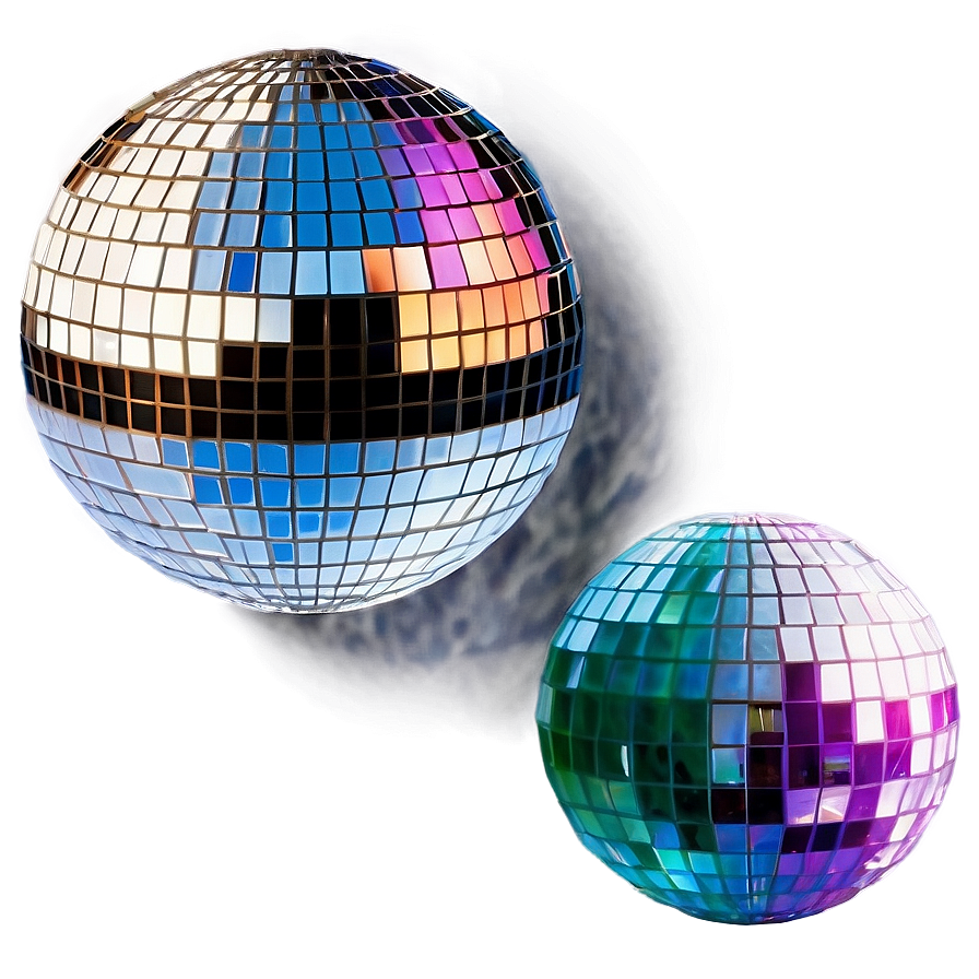 Reflective Disco Balls Party Decor PNG