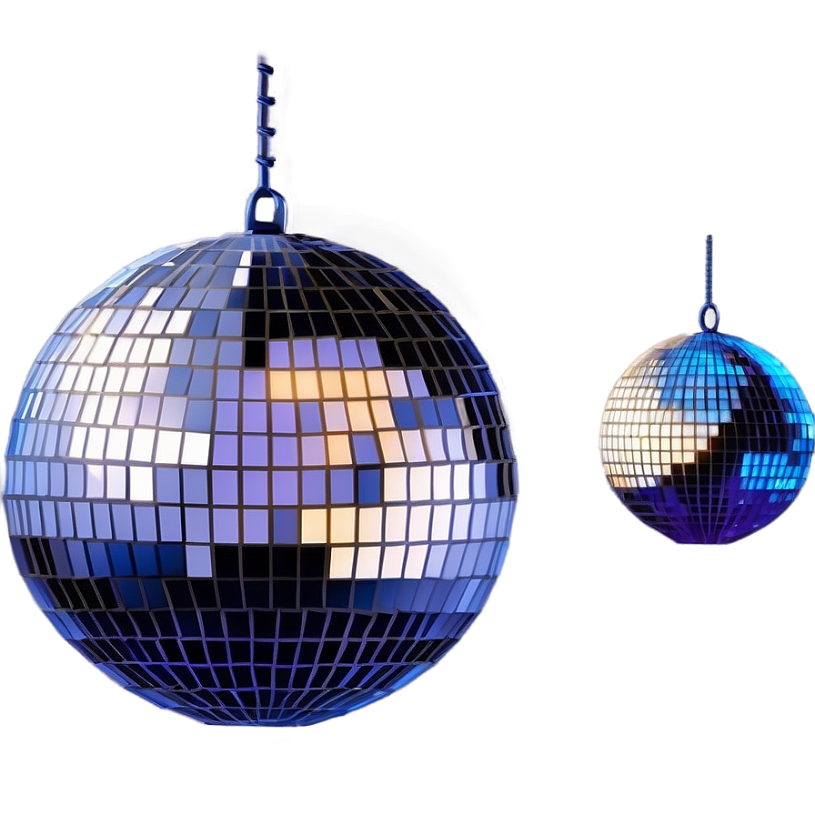 Reflective Disco Balls Party Decoration PNG