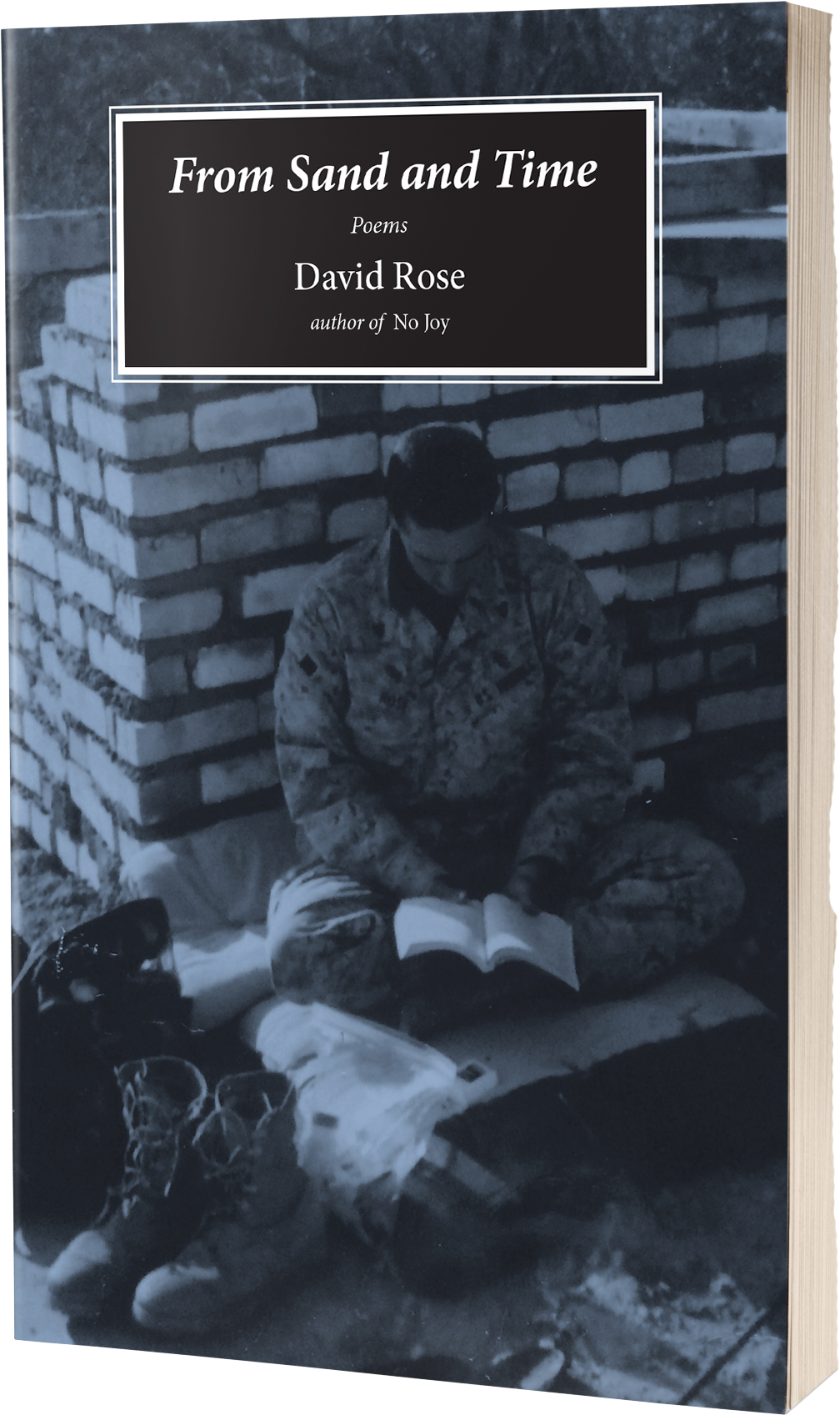 Reflective Soldier Reading Poetry PNG