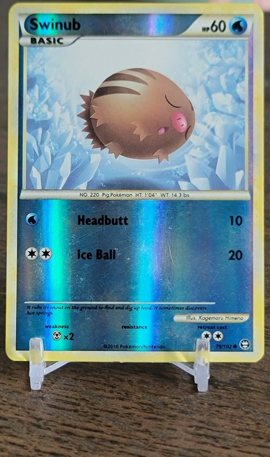 Shiny Swinub Pokemon Card Wallpaper