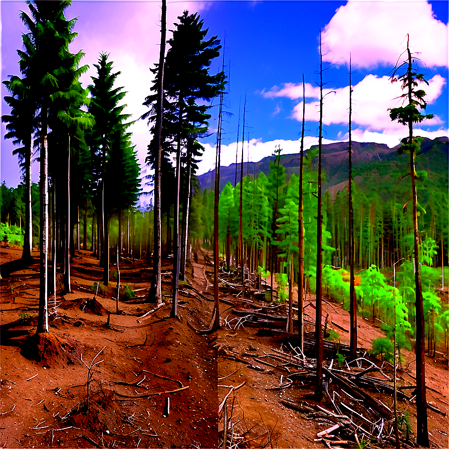Reforestation Vs Deforestation Png 06212024 PNG