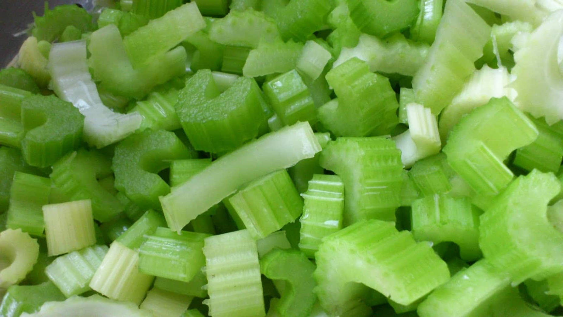 Refreshing Chopped Celery Sticks Wallpaper