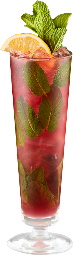 Refreshing Red Mojito Cocktail PNG