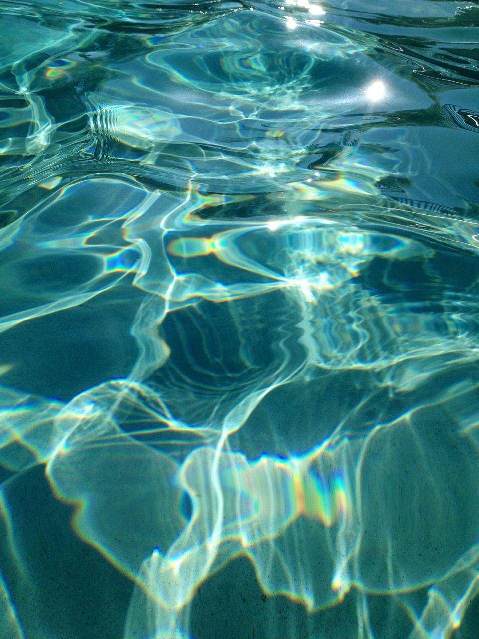 Refrescanteestética De Luz Submarina En Tono Verde Azulado. Fondo de pantalla