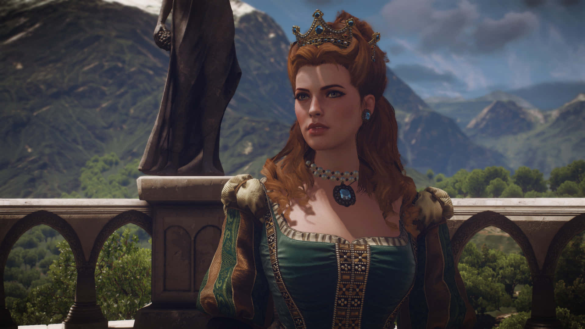 Regal Character Anna Henrietta Reigning In A Fantasy Realm. Wallpaper
