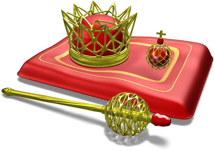 Regal Crownand Scepter PNG
