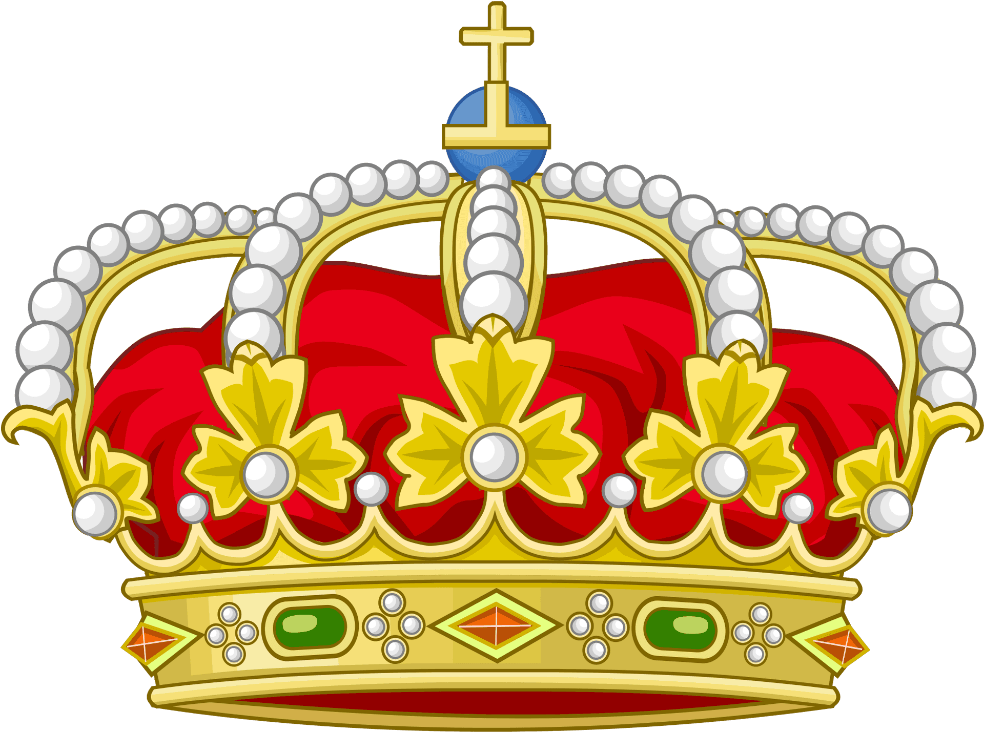 Regal Golden Crown Illustration PNG