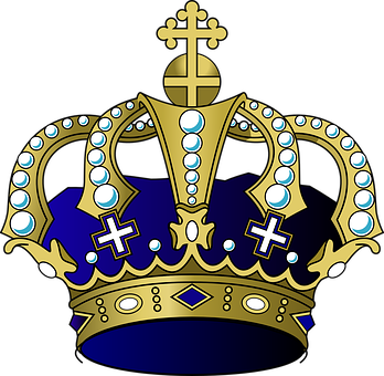 Regal Golden Crown Vector PNG