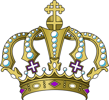 Regal Golden Crown Vector PNG