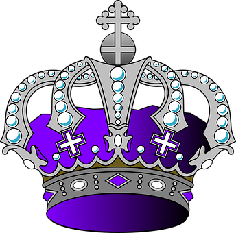 Regal Purple Crown Illustration PNG