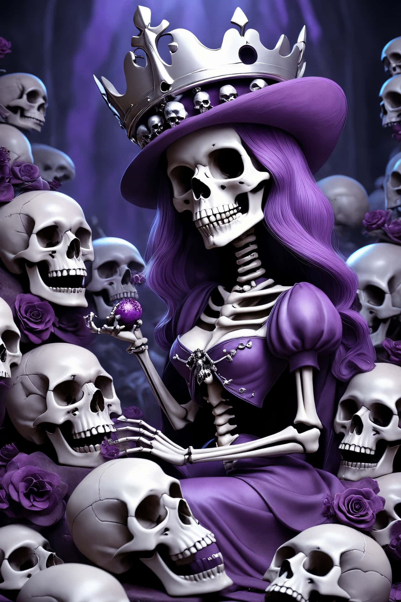 Regal_ Purple_ Skeleton_ Queen.jpg Wallpaper