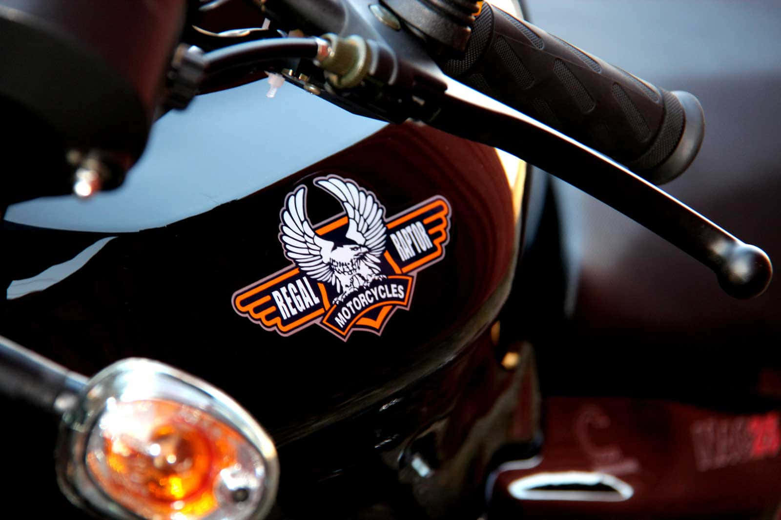 Download Regal Raptor Motorcycle Tank Logo Wallpaper | Wallpapers.com