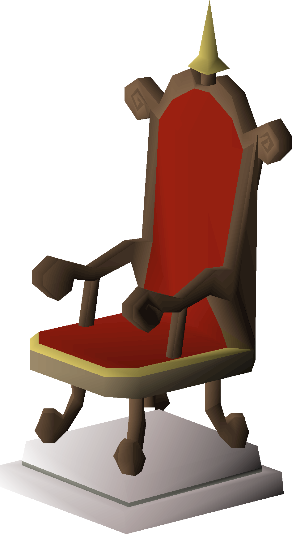 Regal Red Throne3 D Model PNG