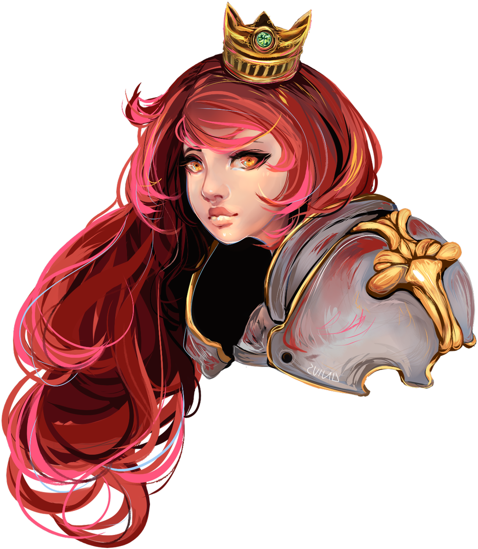 Regal Redhead Warrior Princess PNG