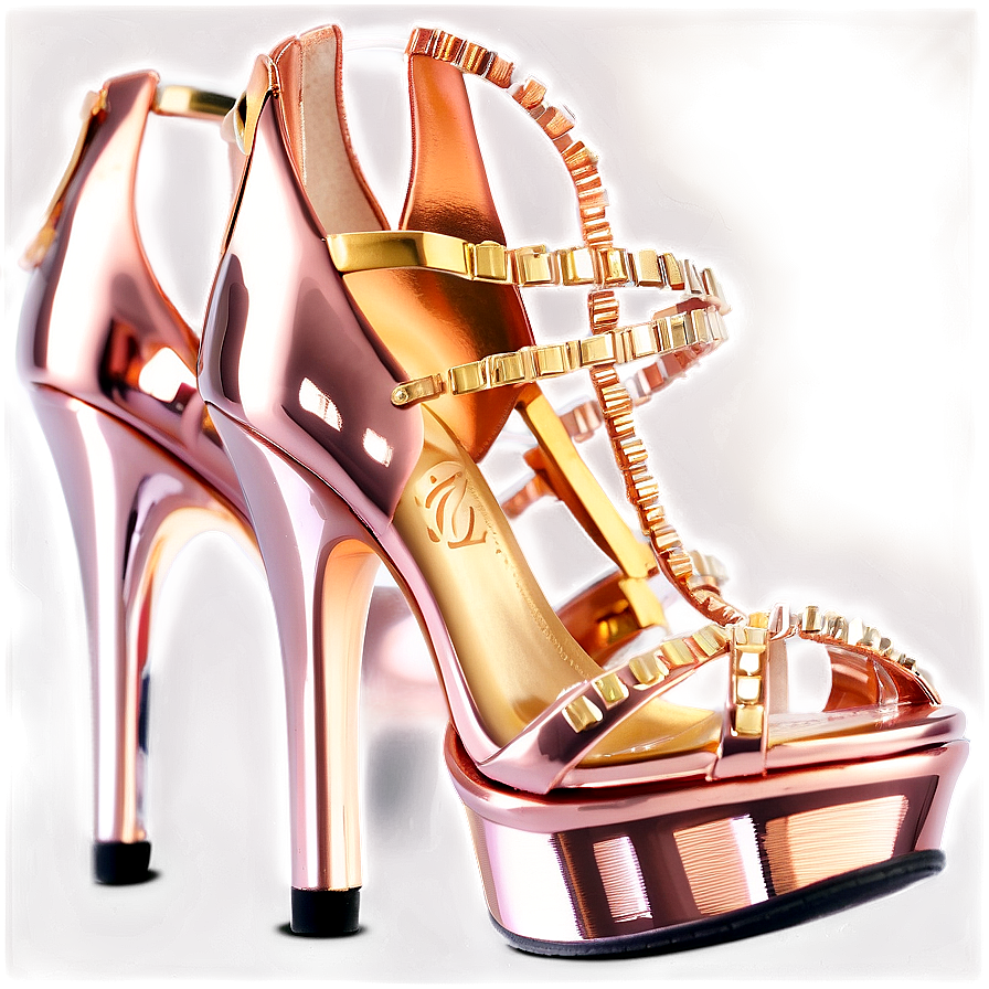 Regal Rose Gold Heels Png Kib8 PNG