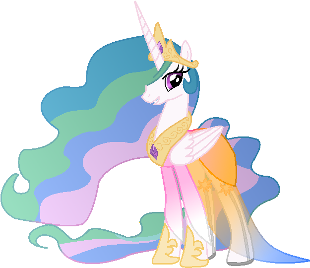 Regal Unicornwith Crown PNG