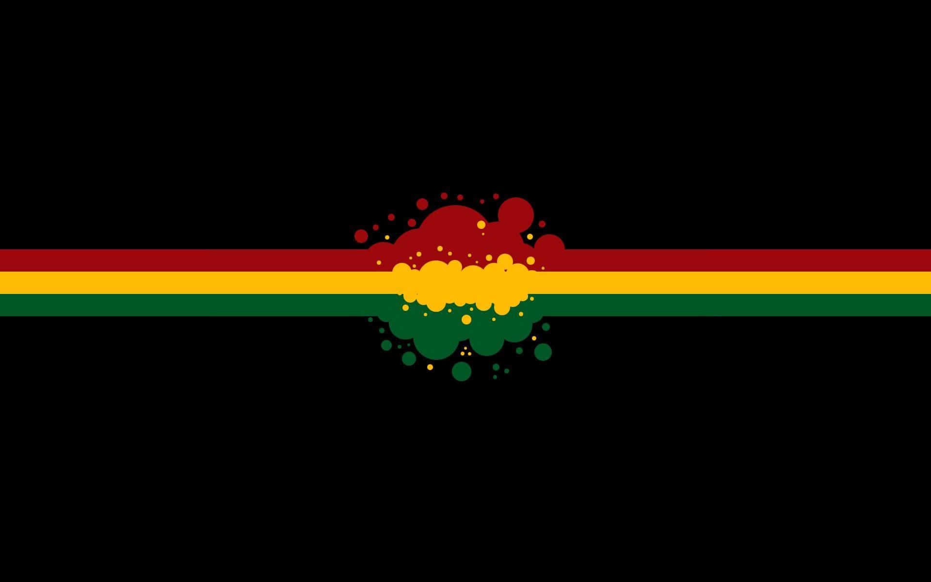 A Rasta Flag With A Rainbow Color