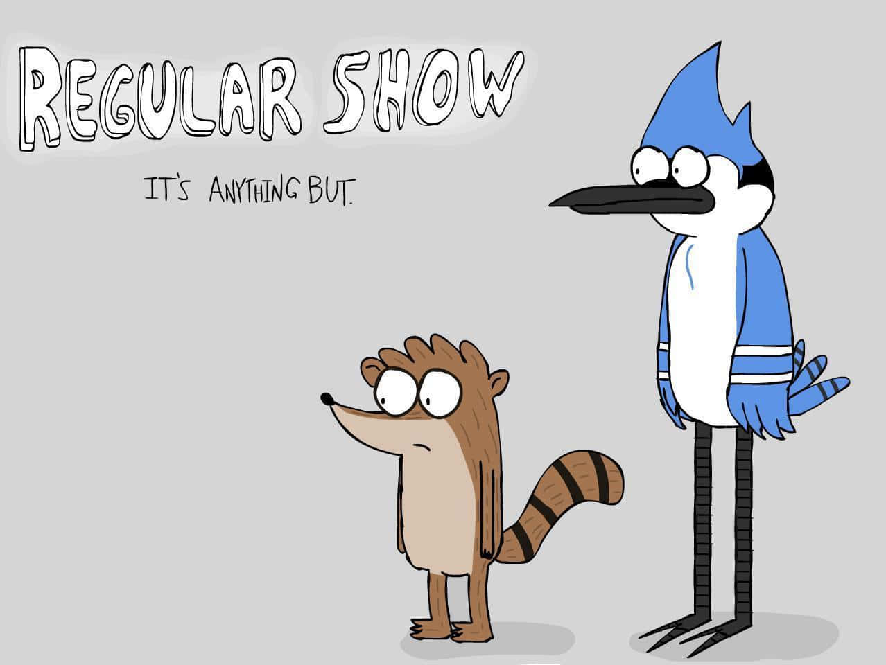[Regular Show Main Characters in Park Background]