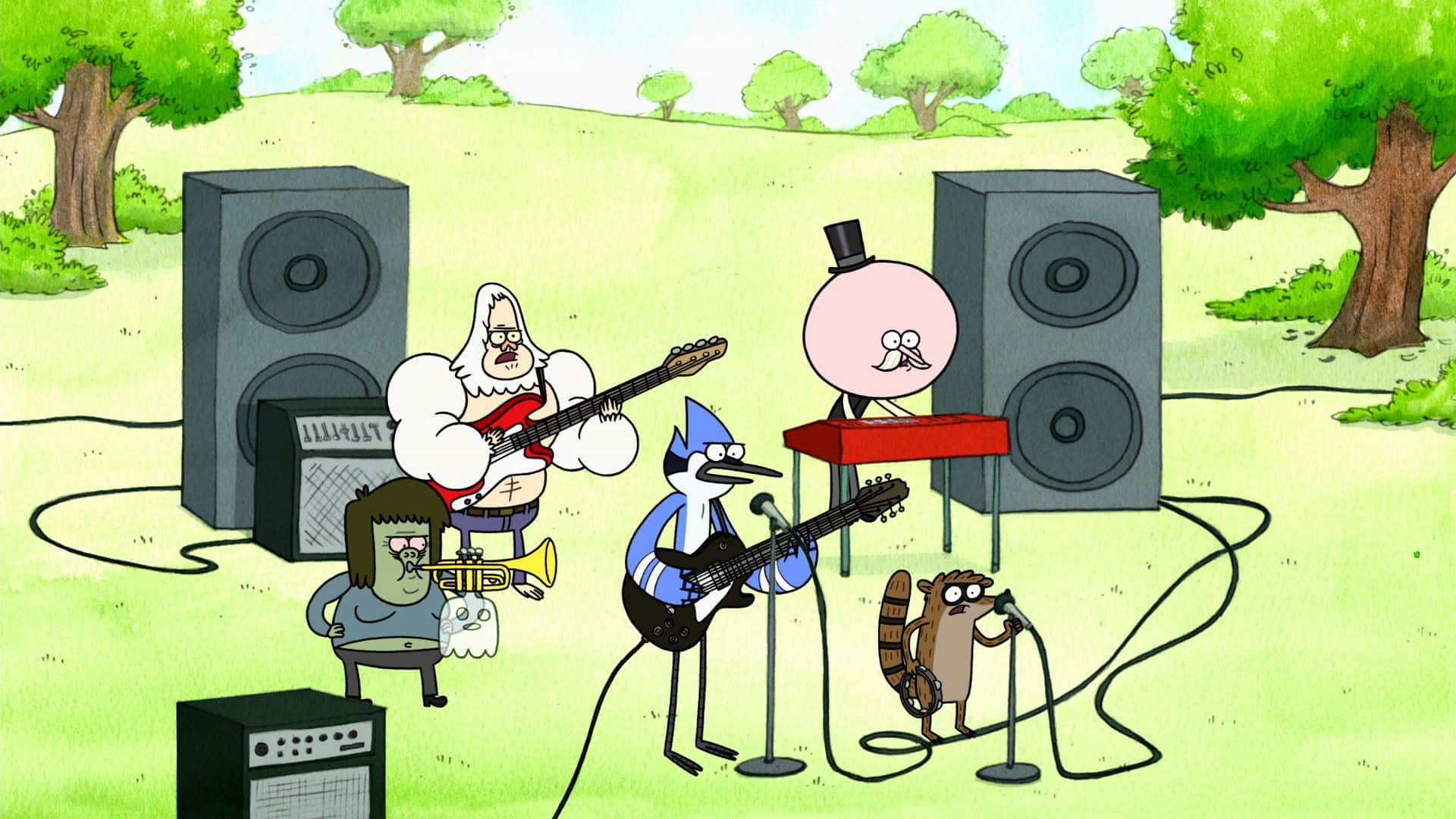 Regularshow 1920 X 1080 Baggrund.