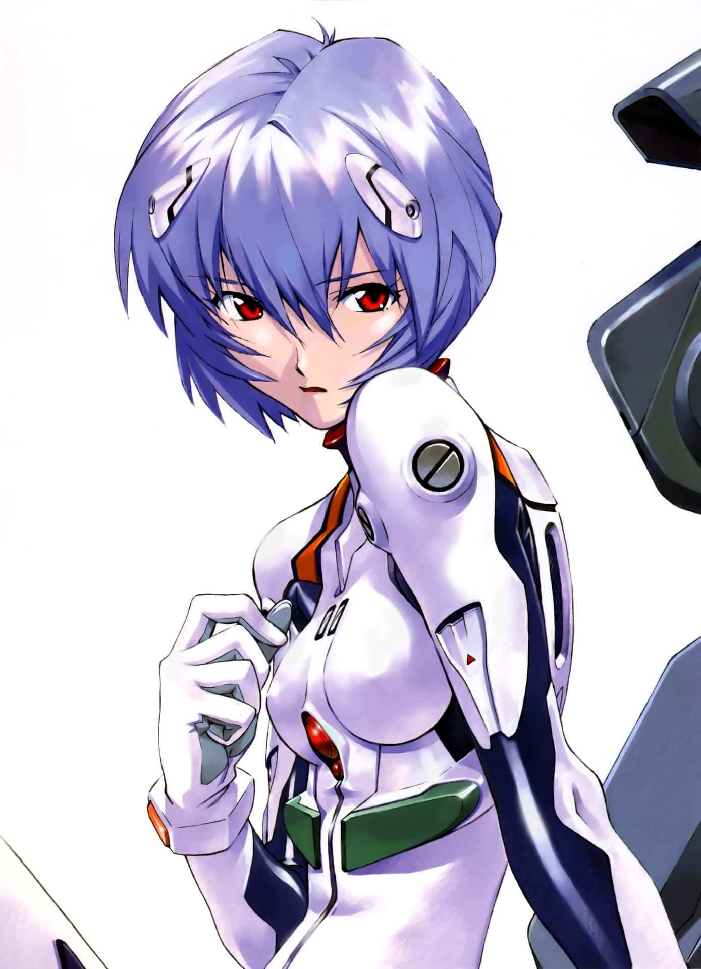 Rei Ayanami in her iconic plugsuit Wallpaper