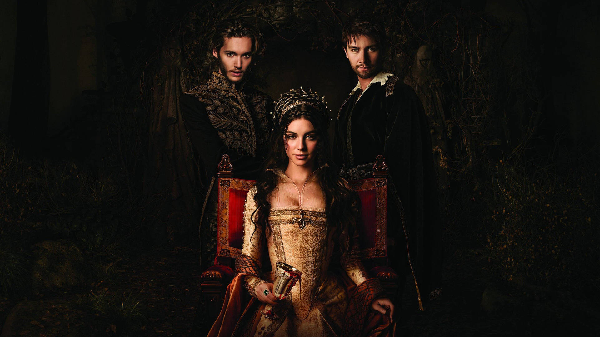 Reign Queen Mary Stuart With Her Princes Wallpaper
