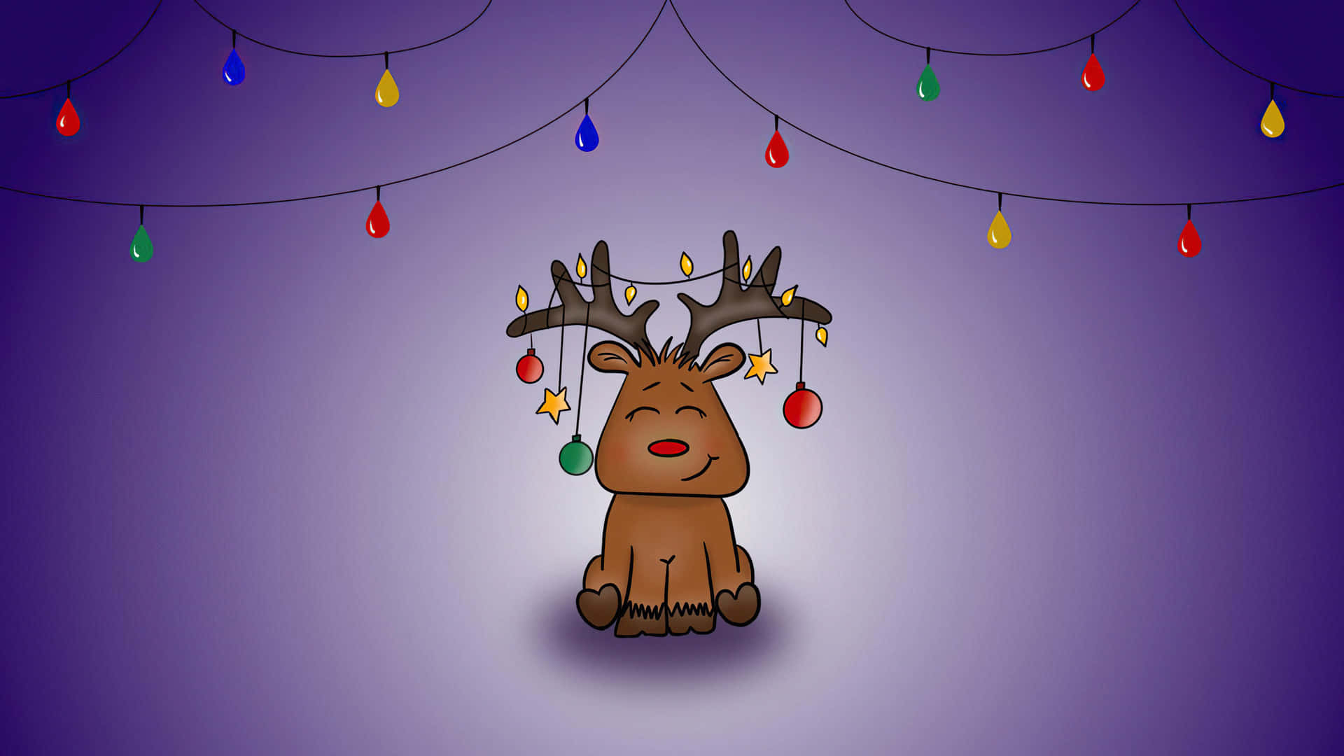 Santa's Reindeer Illuminating the Night Sky