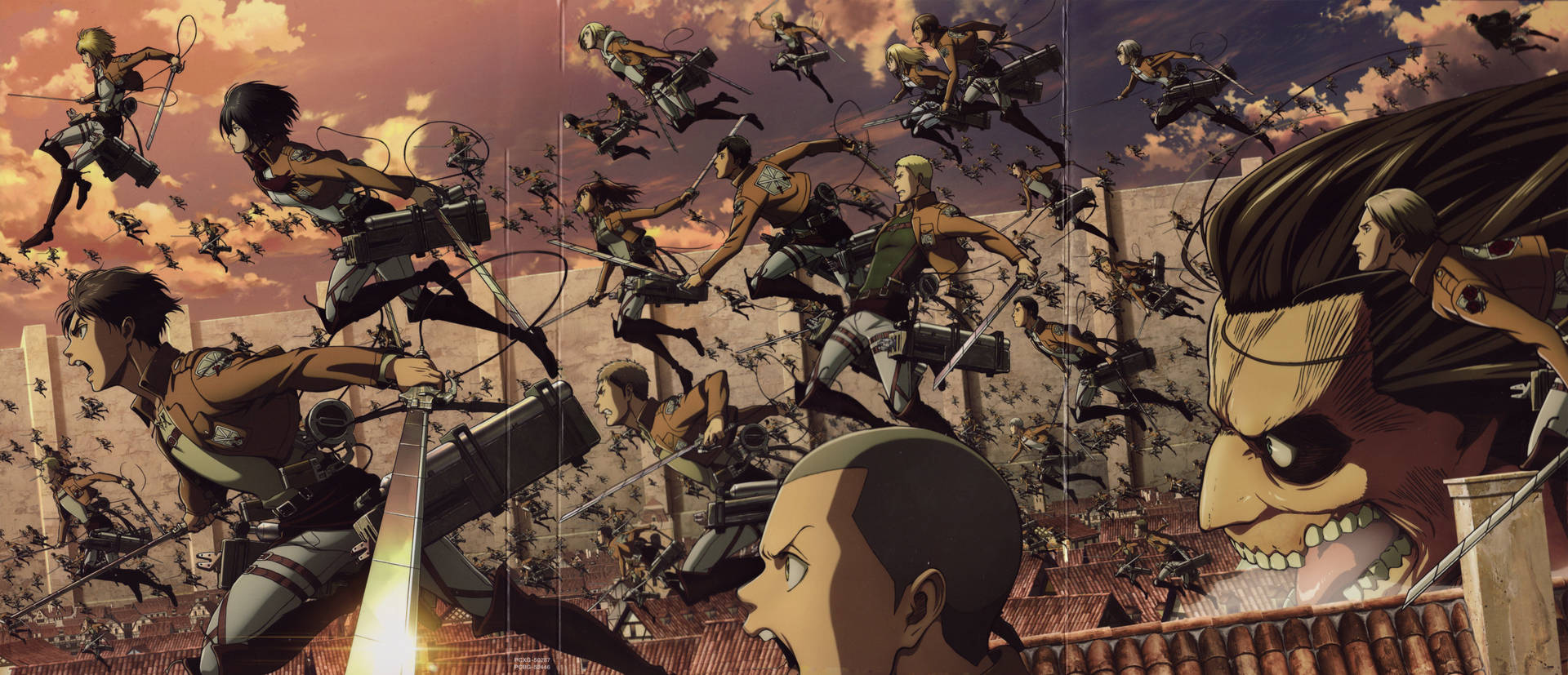 Attackon Titan Bakgrundsbild. Wallpaper