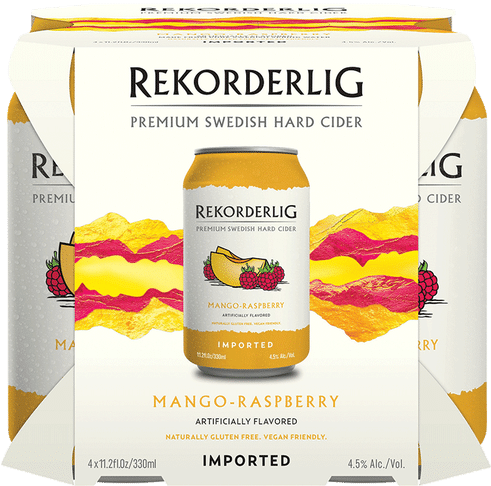 Rekorderlig Mango Raspberry Cider Packaging PNG