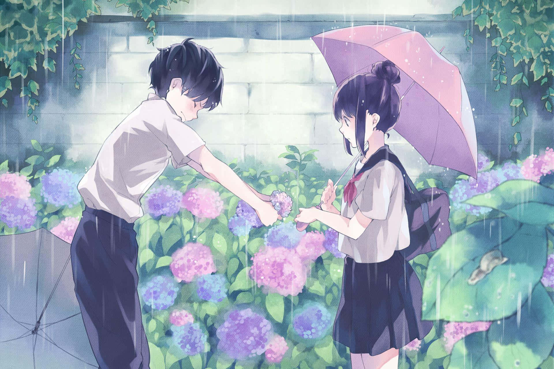 Relationship Cute Couple Under Rain Pictures