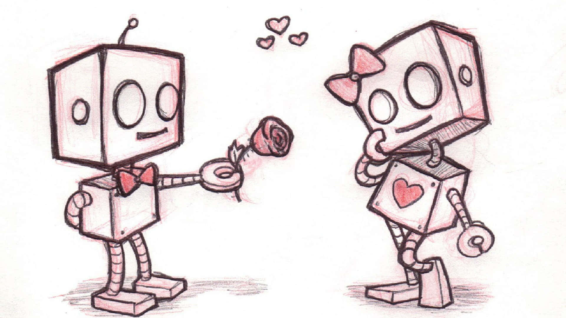Robot Relationship Cute Couple Pictures