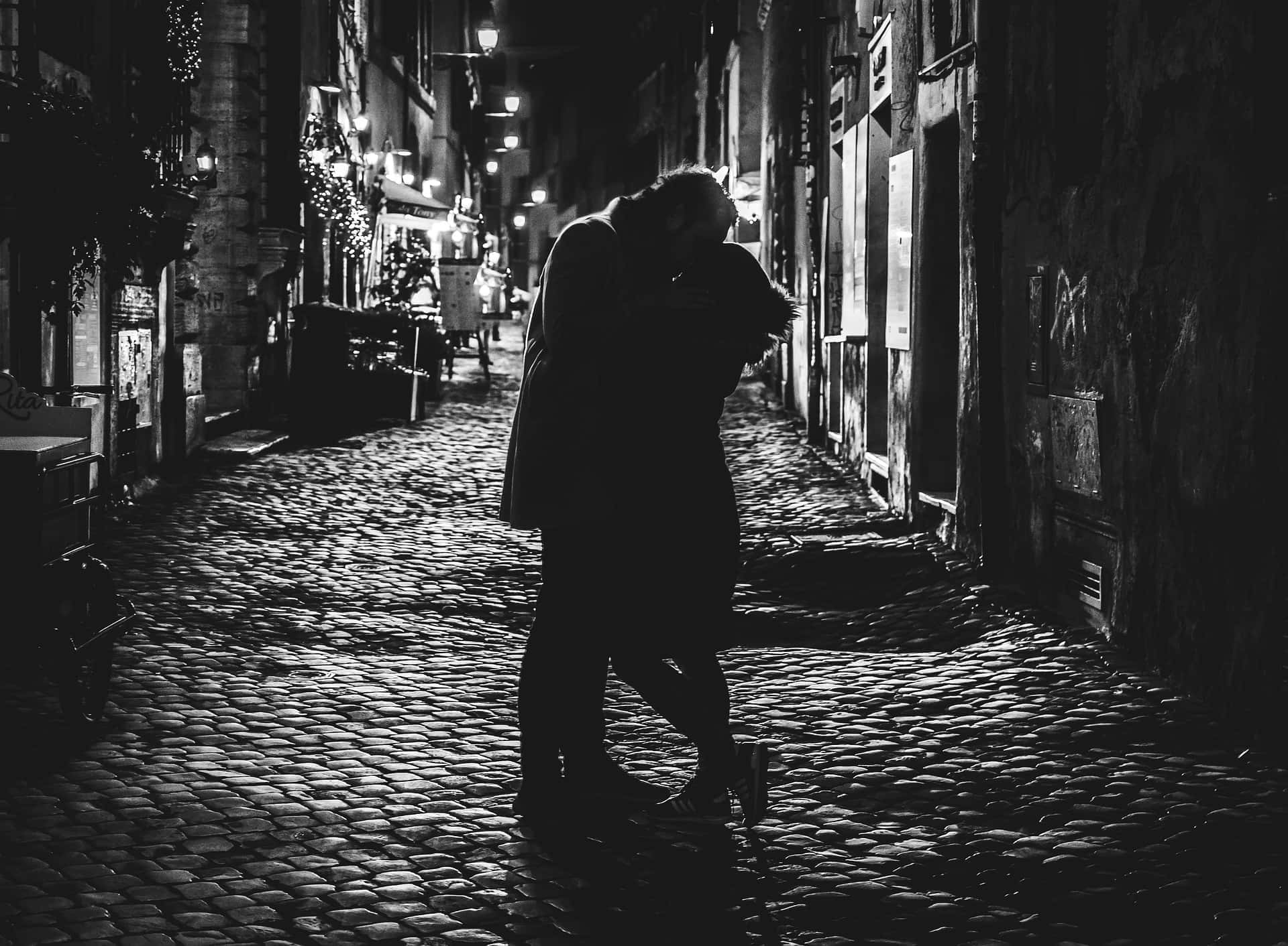 Couple Kissing In Dark Relationship Picture