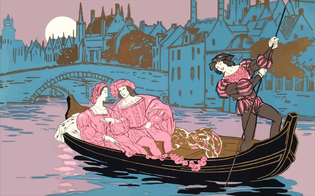 Venice Gondola Painting Relationship Picture